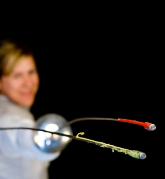 This photo featuring dueling epees (during a fencing match) was taken by photographer Frank Kohne from Stuttgart, Germany.